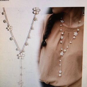 Long  Pear Chain Pendant Necklace